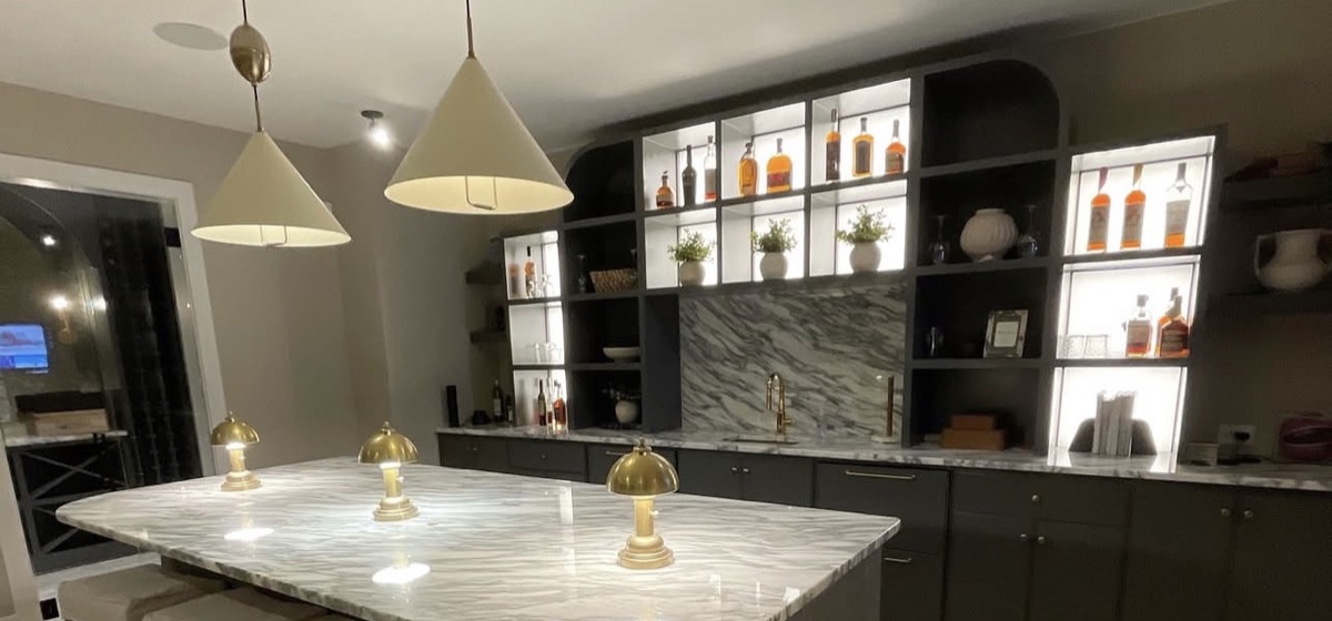 Custom lit built-ins and butler's pantry